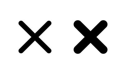Close icon logo design. Delete sign and symbol. cross sign