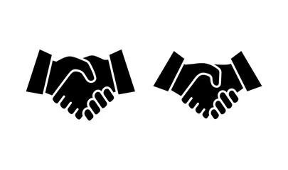 Handshake icon logo design. business handshake sign and symbol. contact agreement