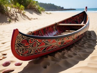 Traditional Kula Trading Canoe, Papua New Guinea