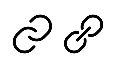 Link icon logo design. Hyperlink chain sign and symbol