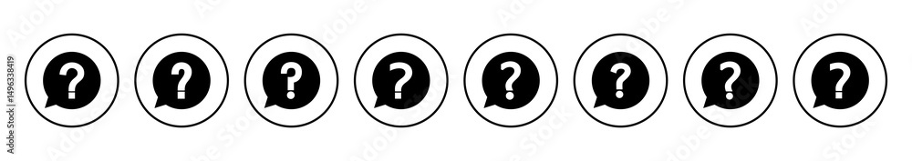 Poster question icon vector. question mark icon vector.