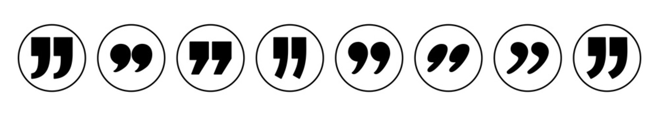 Quote icon vector. Quotation mark symbol.