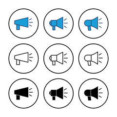 Megaphone icon vector. Loudspeaker icon vector.