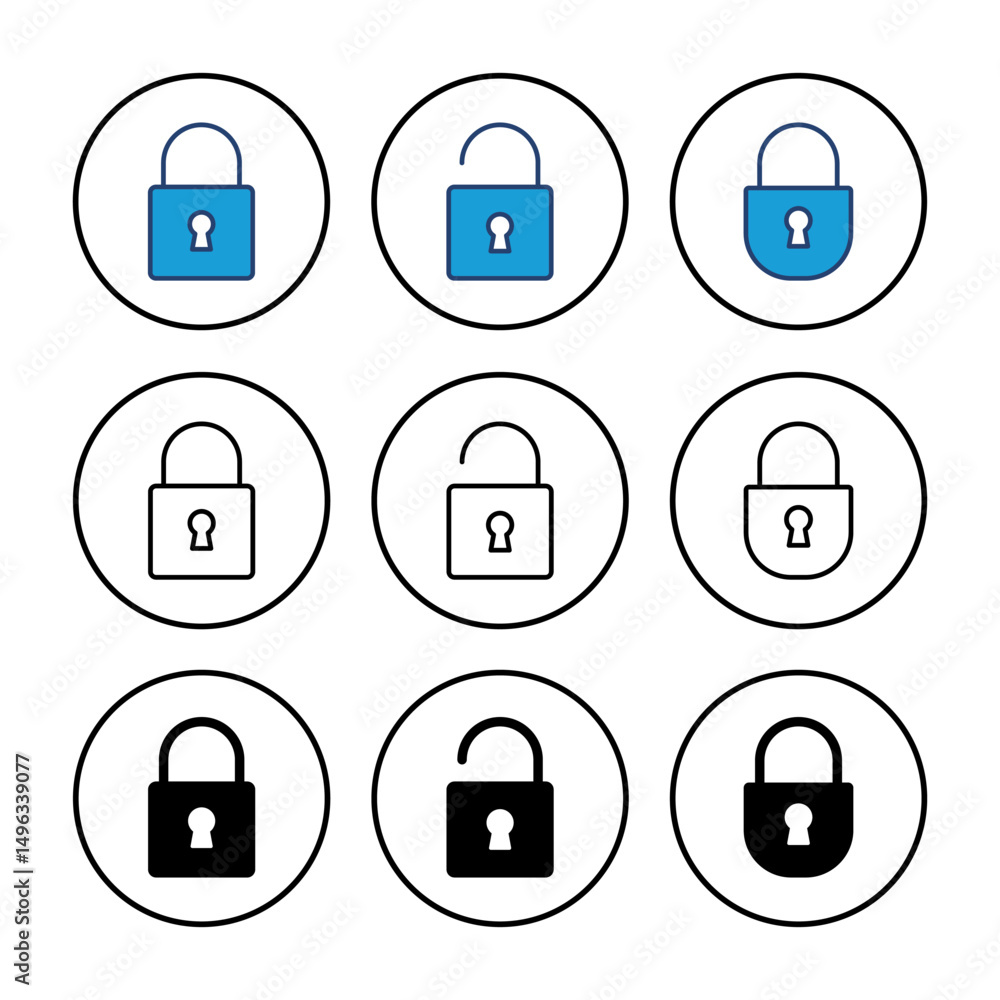 Poster lock icon vector. padlock icon vector. encryption icon. security symbol