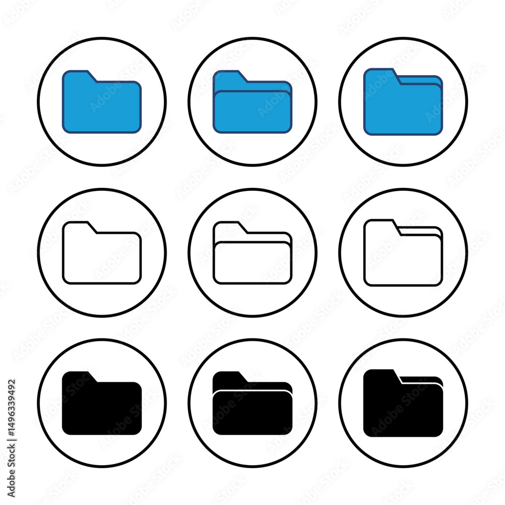 Poster folder icon vector. folder vector icon