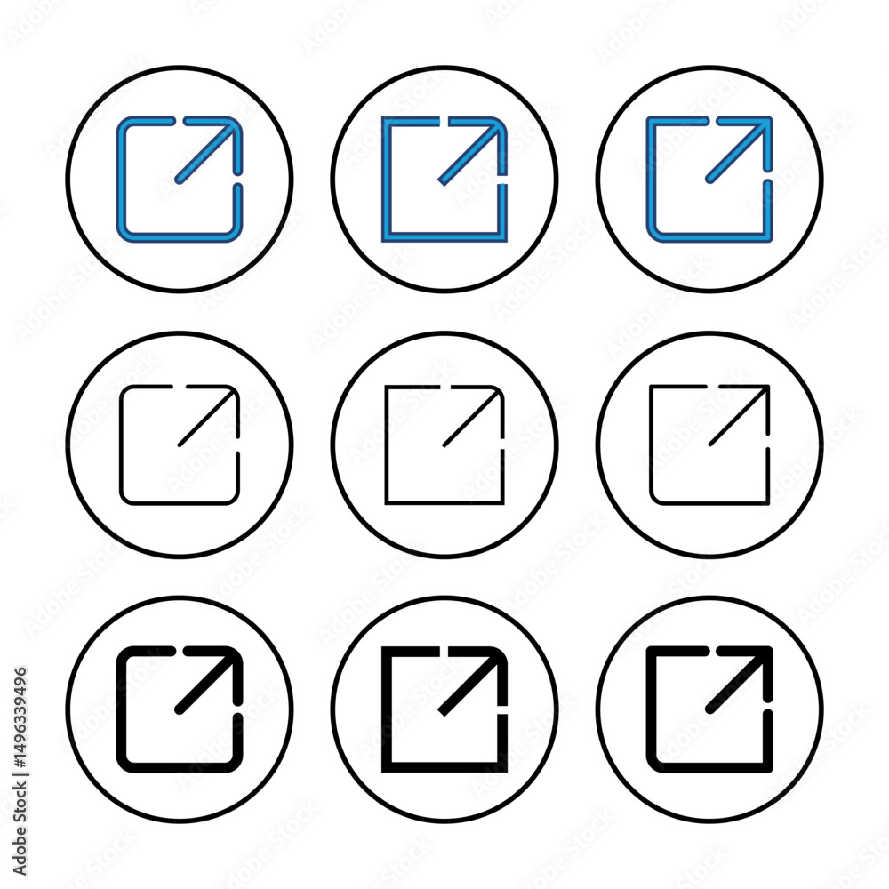 Poster external link icon vector. link icon vector. hyperlink symbol