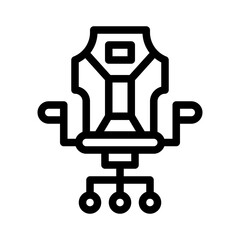 gaming chair line icon