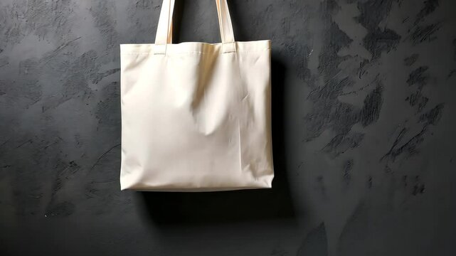 Eco-Friendly Fabric Bag Displayed on Minimal Wall Hook