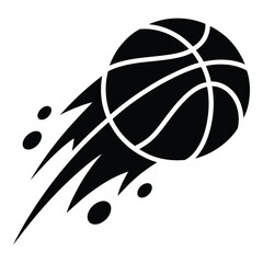 Dynamic basketball logo in motion