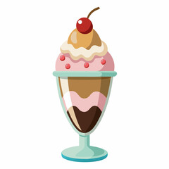 ice cream in a glass