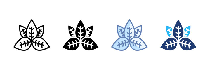 Holy Basil Icon Set Multiple Style Collection