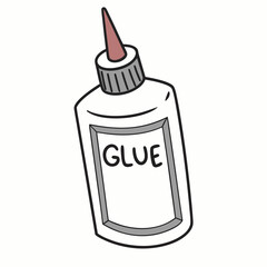 Professional glue bottle illustration transparent background