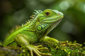 Obraz premium green lizard