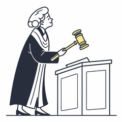Judge woman gavel courtroom justice law legal
