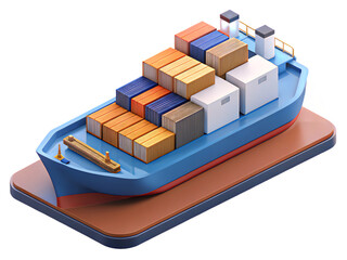 container, ship, business, house, building, red, 3d, cargo, construction, colorful, export, illustration, shipping, vector, transport, concept, freight, cube, trade, food, chocolate