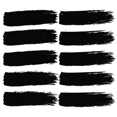 Ink stencil brush strokes and grunge lines with paint splashes drawn in a rectangular shaped composition for text, callouts. Brush strokes in dirty style with drops blots. Grunge banners. Vector set