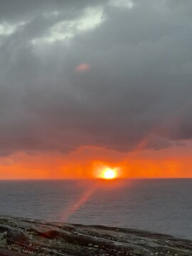 sunset over the sea