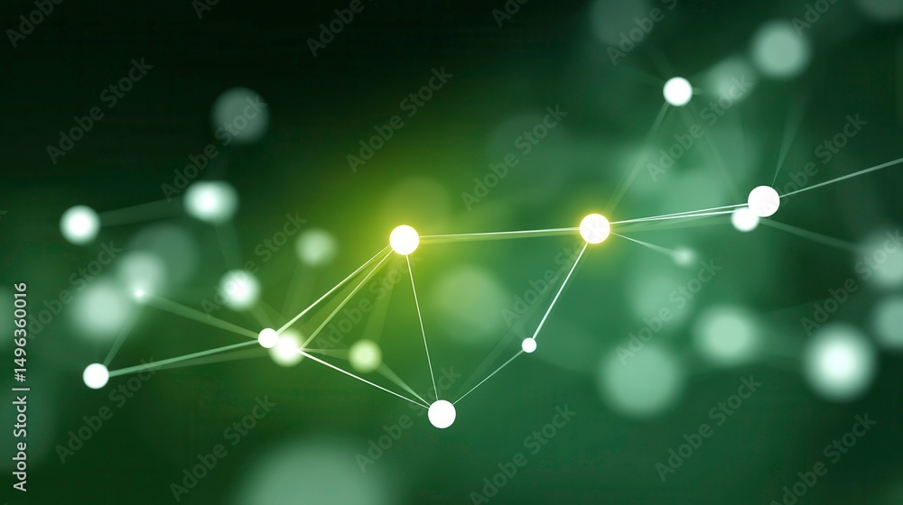 Poster abstract network connection, data visualization, technology background