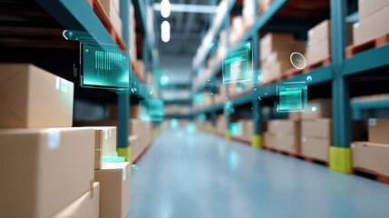 Smart Warehouse Technology with Inventory Management System and Logistics Optimization