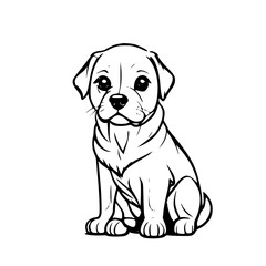 Fototapeta premium Dog icon design that can be used as a symbol of a pet, animal, living creature, or other editing tool.