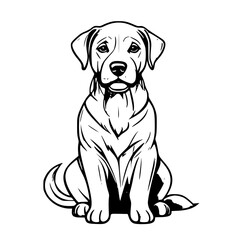 Obraz premium Dog icon design that can be used as a symbol of a pet, animal, living creature, or other editing tool.