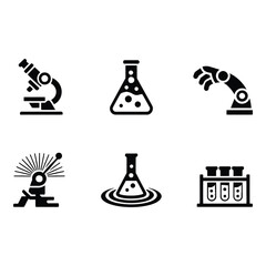 Set of Simple Science and Technology Icons