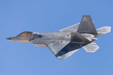 Side view of a  F-22 Raptor  in beautiful light