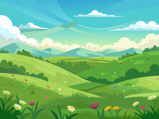 Fototapeta premium hill illustration