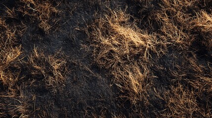 Burnt Grass Texture : Suitable for Be Used as Background and Content in Any Project (Print, Graphic Design, Blog Posts, Social Media Posts or Website Related to Environment Theme)