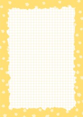 Flower grid frame background illustration