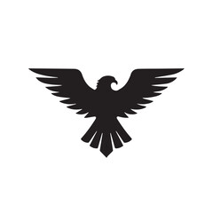 eagle logo vector Bold and clean eagle logo vector, with sharp lines and a strong silhouette 

