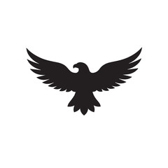 Obraz premium eagle logo vector Bold and clean eagle logo vector, with sharp lines and a strong silhouette 