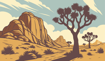 beautiful views in joshua tree national park usa