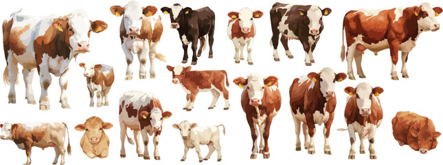 hereford watercolor clipart  © dian's