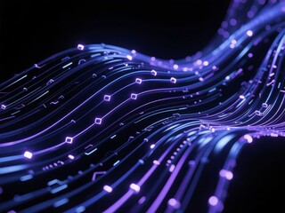 Flowing Light Trails on Wavy Paths