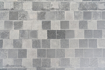 Gray Stone Tile Wall Texture Background. Modern Industrial Design Surface.