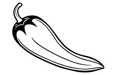 poblano chili silhouette vector