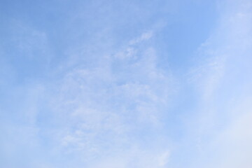 beautiful blue sky and white cloud background in springtime