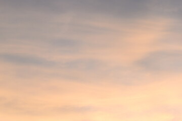 beautiful golden sky and white cloud background in springtime