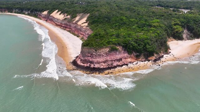 Pipa Beach In Tibau Do Sul Rio Grande Do Norte Brazil. Dramatic Landscape Of Beautiful Canyons In The Tropical Scene. Paradise Landscape Peaceful Stunning. Peaceful. Tibau do Sul Rio Grande do Norte.