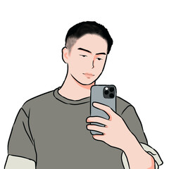 Modern phone selfi art