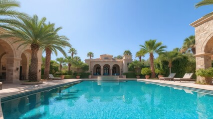 Luxury Estate with Sparkling Pool and Mediterranean Architecture