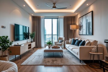 Modern Apartment Living Room Interior Photography for Property Listings