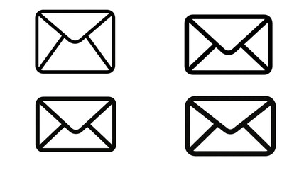 Mail icons set. email sign and symbol. E-mail icon. Envelope icon