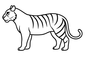 tiger silhouette vector