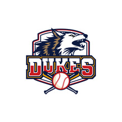 This set of dynamic sports logos features a fierce wolf as the central icon, symbolizing power, loyalty, and aggression. 