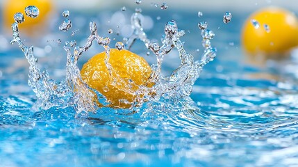 Lemon Splash in Water