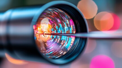 Lens Reflection Abstract Colorful Bokeh Background