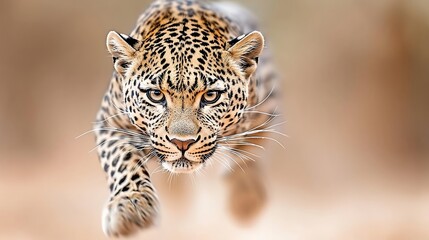 Leopard Stalking Close Up