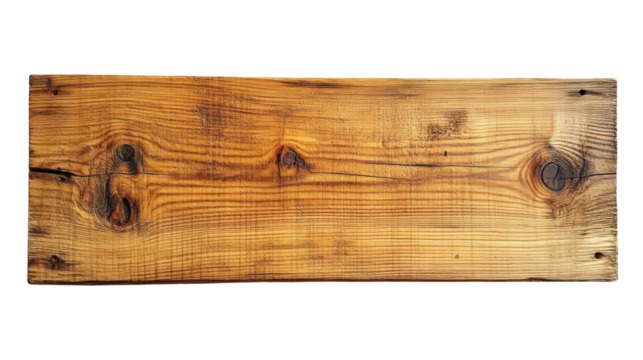 Natural wooden board showcasing intricate grain patterns on a white isolated background.